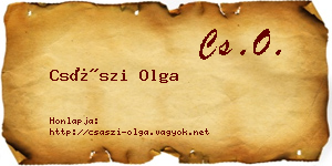 Császi Olga névjegykártya